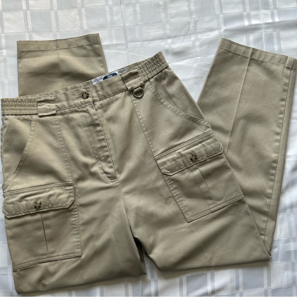 Tilley Endurables Vintage Khaki Cargo Straight Leg Utility Pants